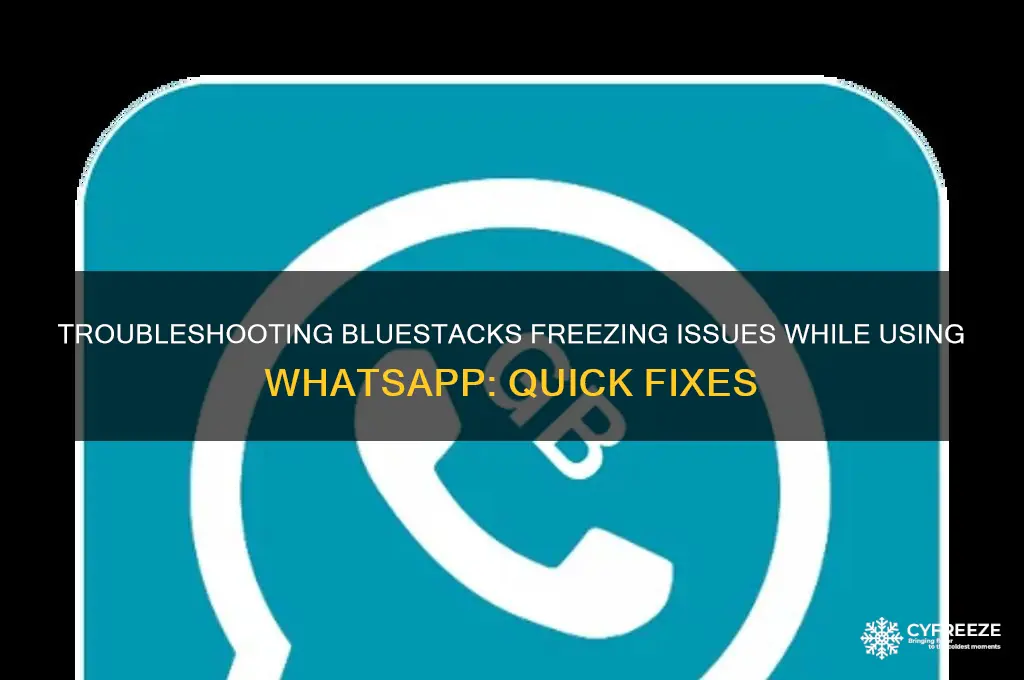 why my bluestack is freezing when using whatsapp