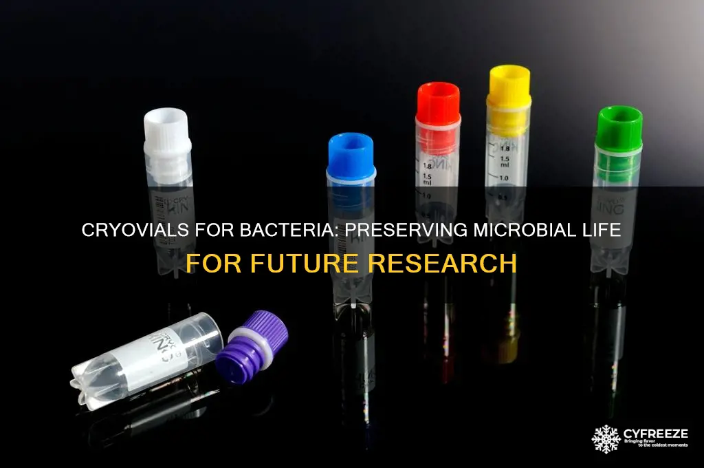 why use cryovials to freeze bacteria