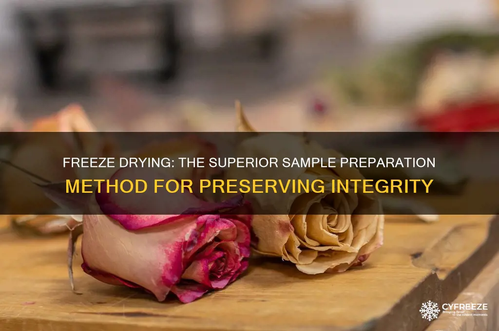 why use freeze dryer as sample preparation method