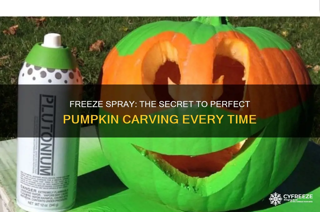 why use freeze spray while carving pumpkin