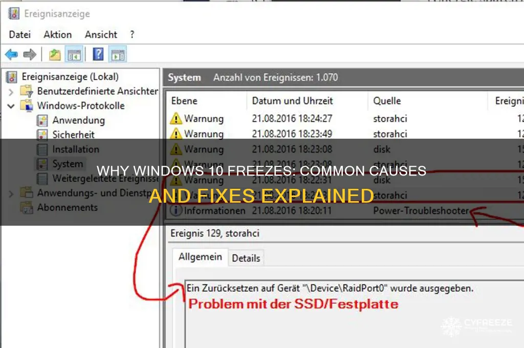 why winodws 10 get freezes