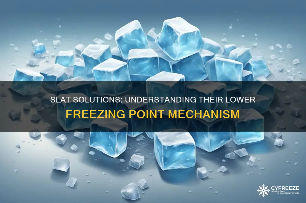 why would a slat solution have a lower freezing point