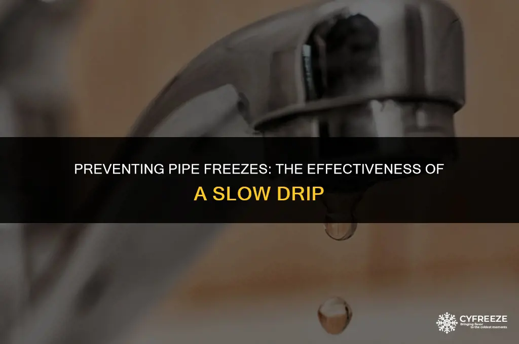 will a slow drip keep pipes from freezing