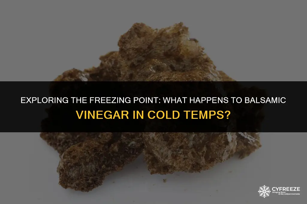 will balsamic vinegar freeze