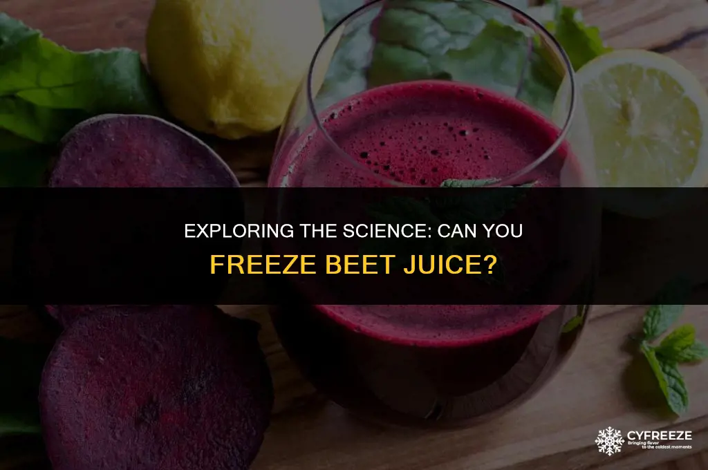 will beet juice freeze