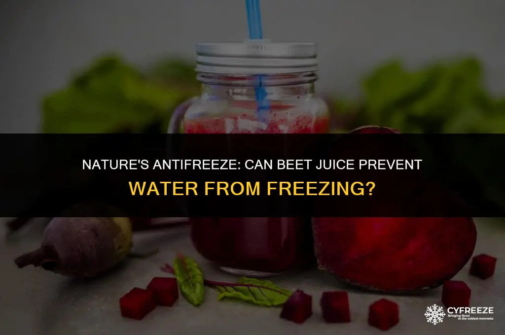 will beet juice keep water from freezing