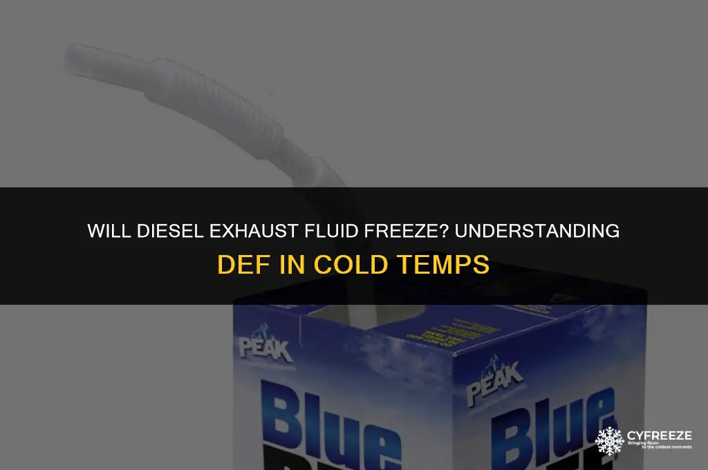 will diesel exhaust fluid freeze