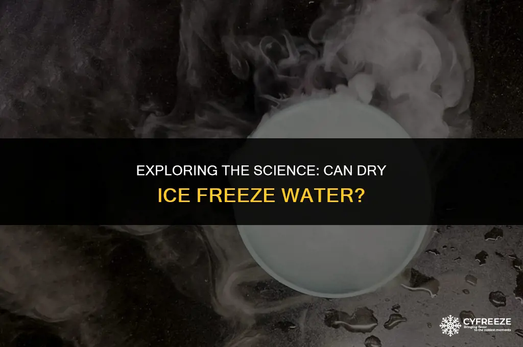 will dry ice freeze water