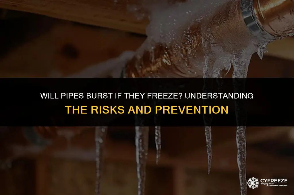 will pipes burst if they freeze