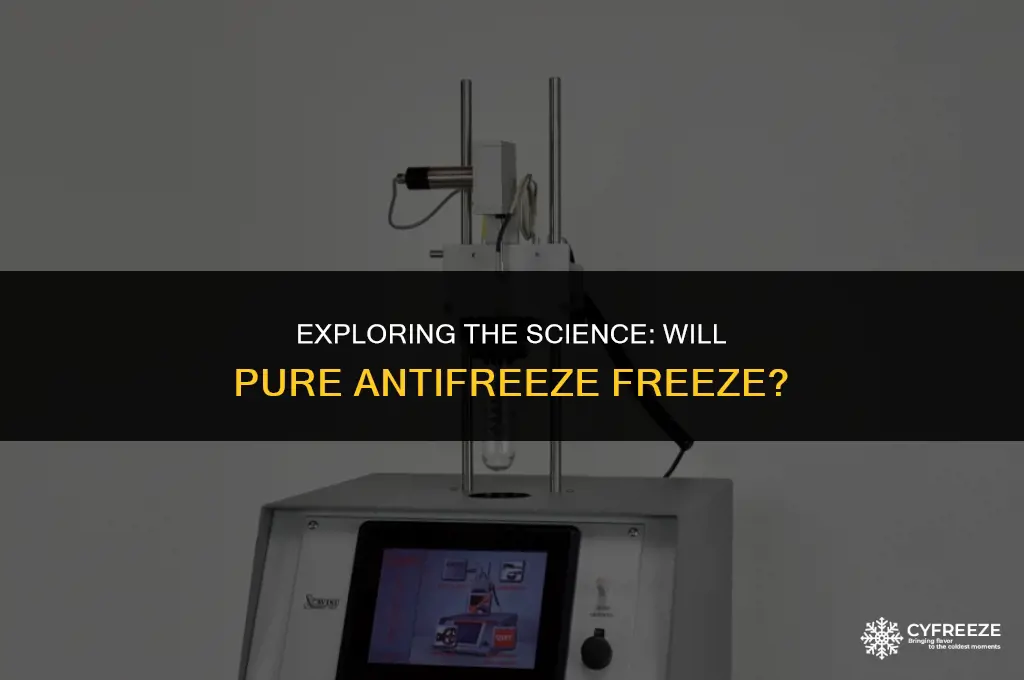 will pure antifreeze freeze