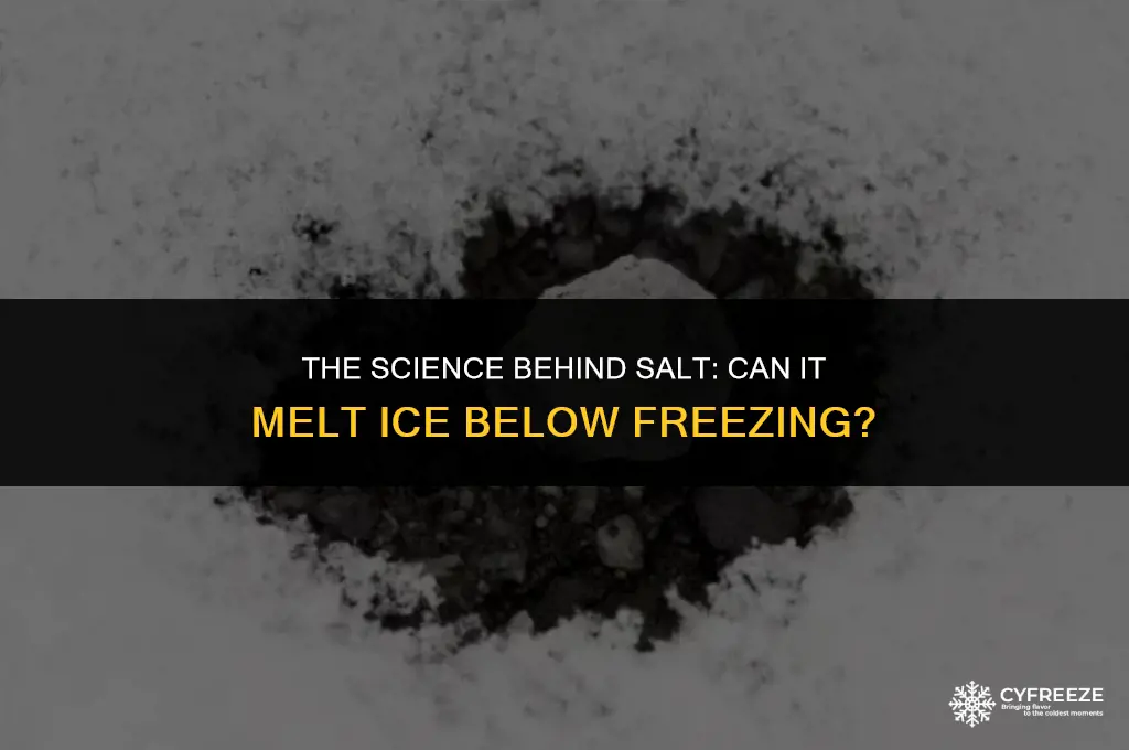 will salt melt ice below freezing