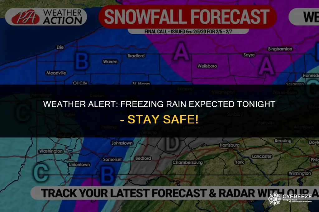will there be freezing rain tonight