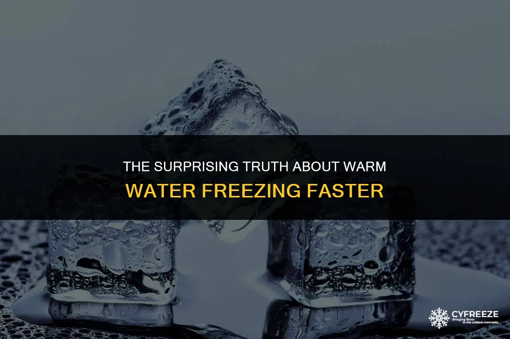 will warm water freeze faster