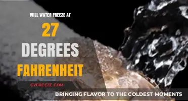 Chilling Insights: Water's Freezing Point at 27°F Explained