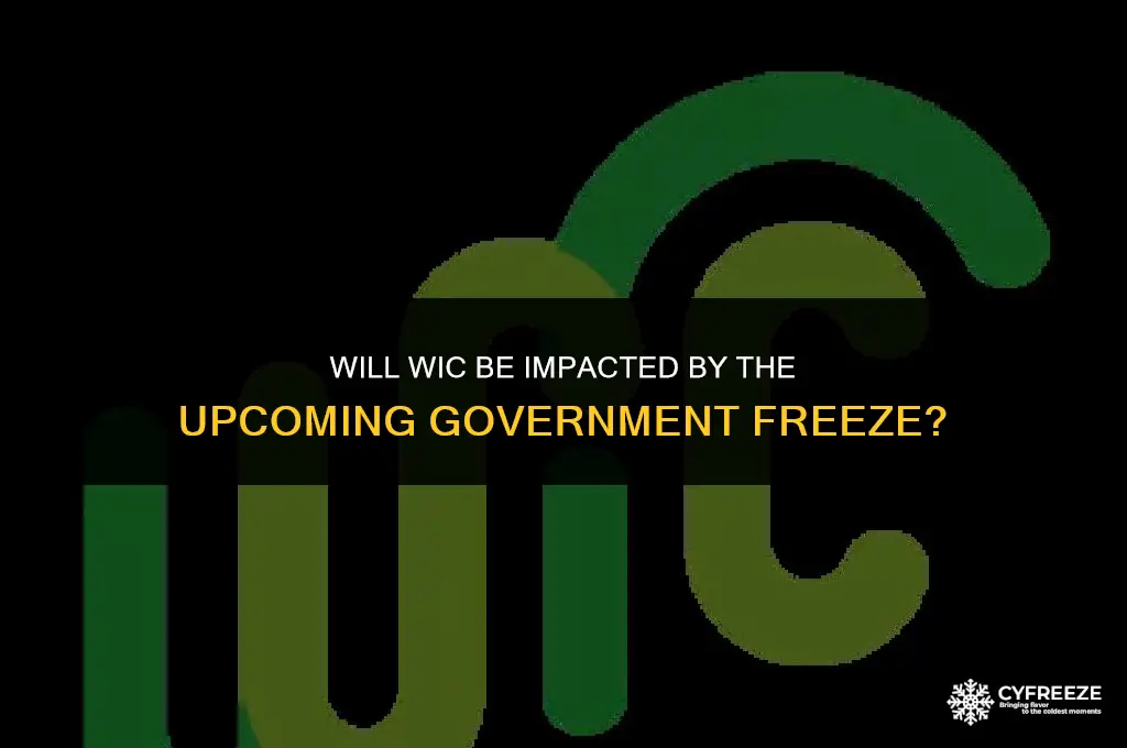 will wic be affected by government freeze