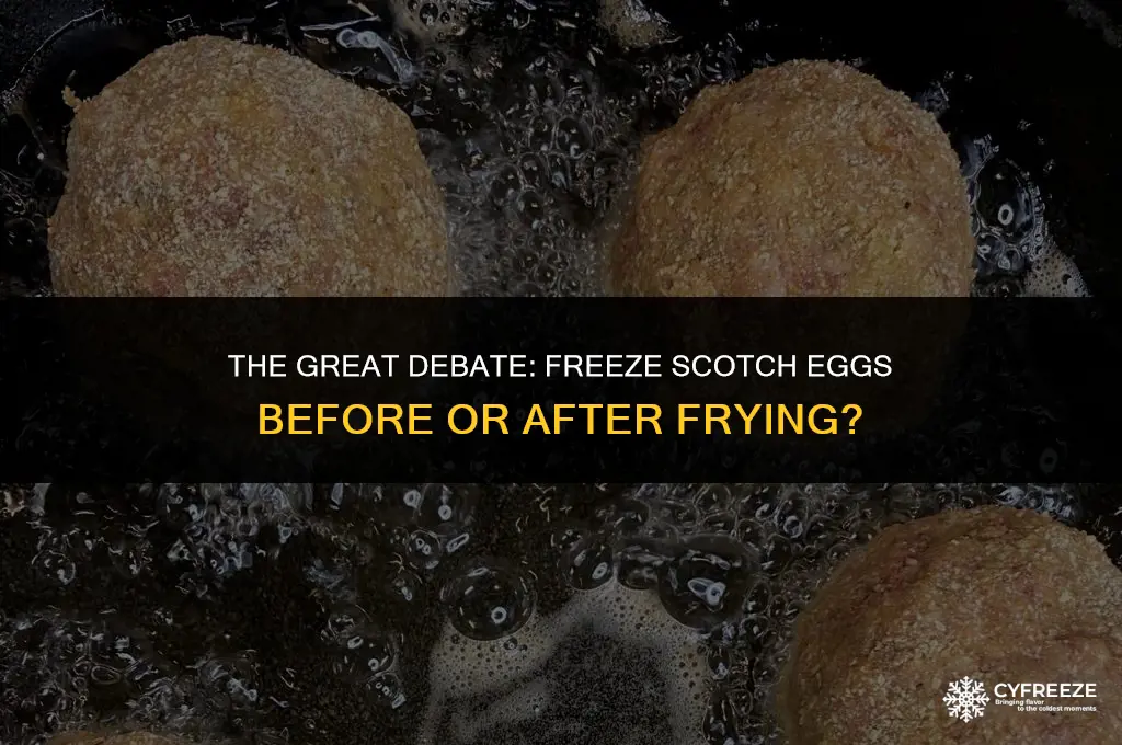 would you freeze scotch eggs before or after frying