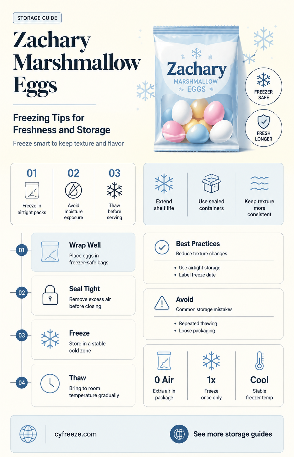 can you freeze zachary marshmallow eggs